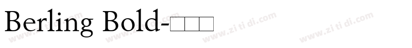 Berling Bold字体转换